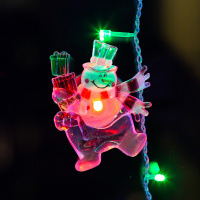 "Снеговик с подарком" RGB на присоске