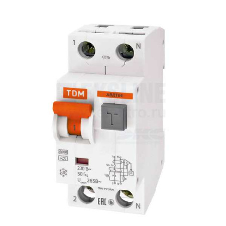 АВДТ 64 2Р B16 10мА - Автоматический Выключатель Дифференциального тока TDM