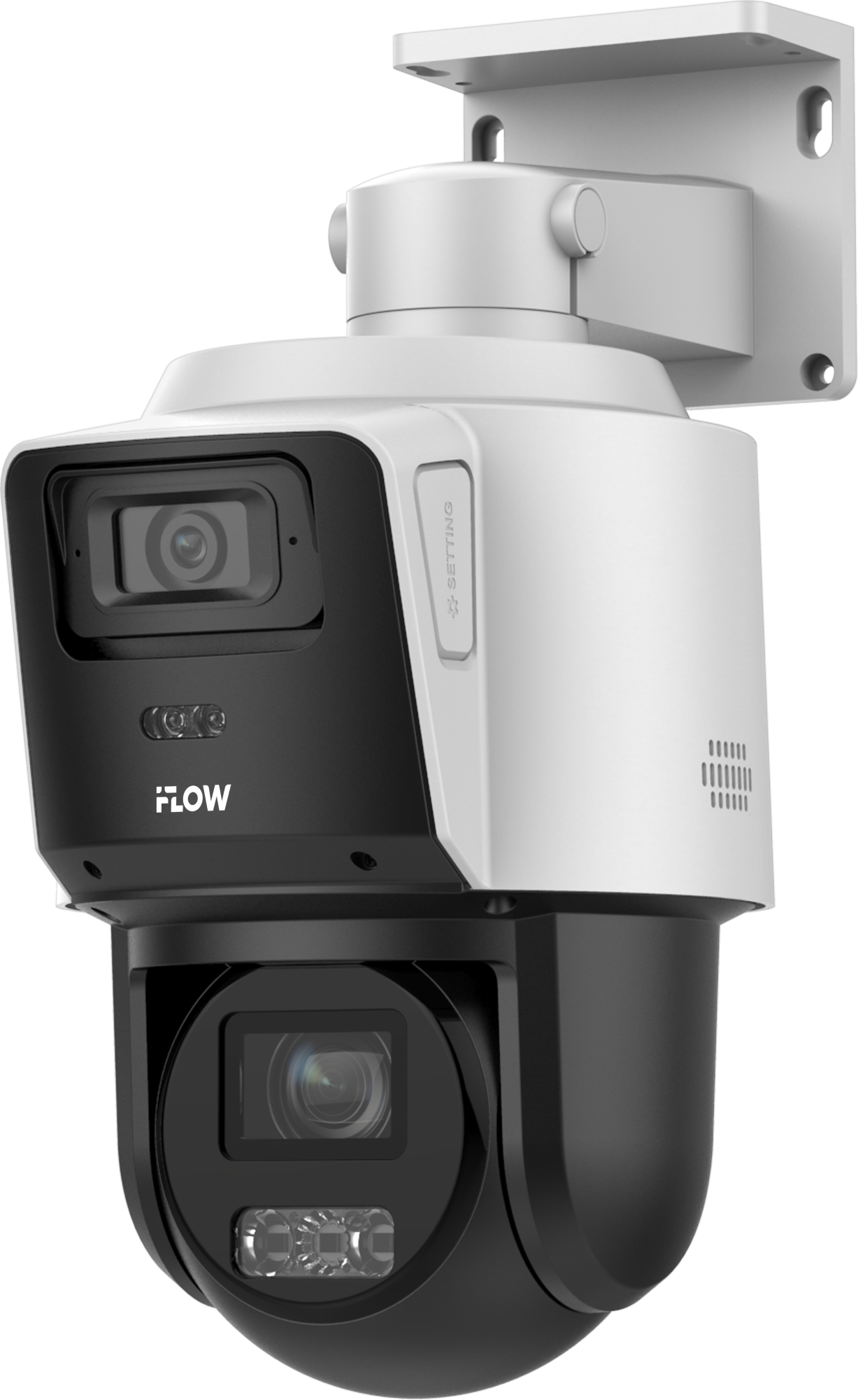 картинка Видеокамера IP поворотная 4мп 2,8-12мм 40м iFLOW F-IP-1442PCIZ4 с технологией ComboVu микроф, динам от магазина Антенны ТУТ