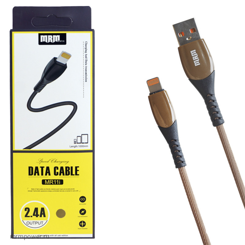 картинка Кабель USB MRM MR11i  Lightning 1000mm (coffee) от магазина Антенны ТУТ