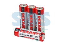 АЛКАЛИНОВЫЕ батарейки AAA/LR6 1.5 V 4шт в блистере REXANT