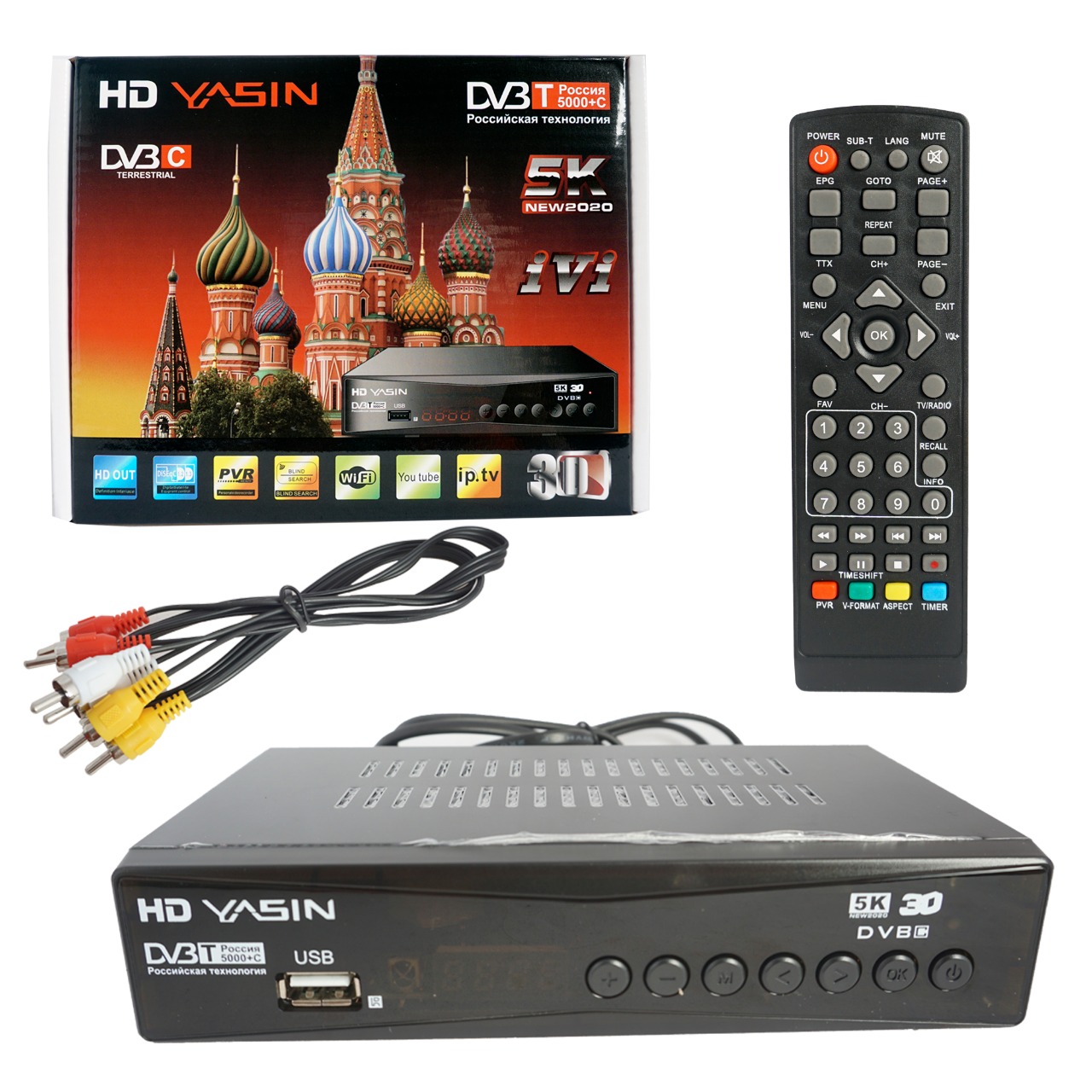 картинка Цифровая приставка DVB-T2 YASIN DVB T8000 от магазина Антенны ТУТ
