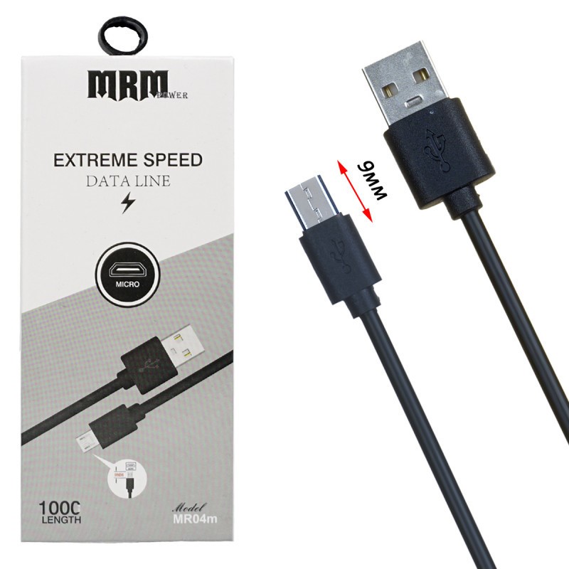 картинка Кабель USB  MR04m  Micro 1000mm (длинный штекер) (black) от магазина Антенны ТУТ