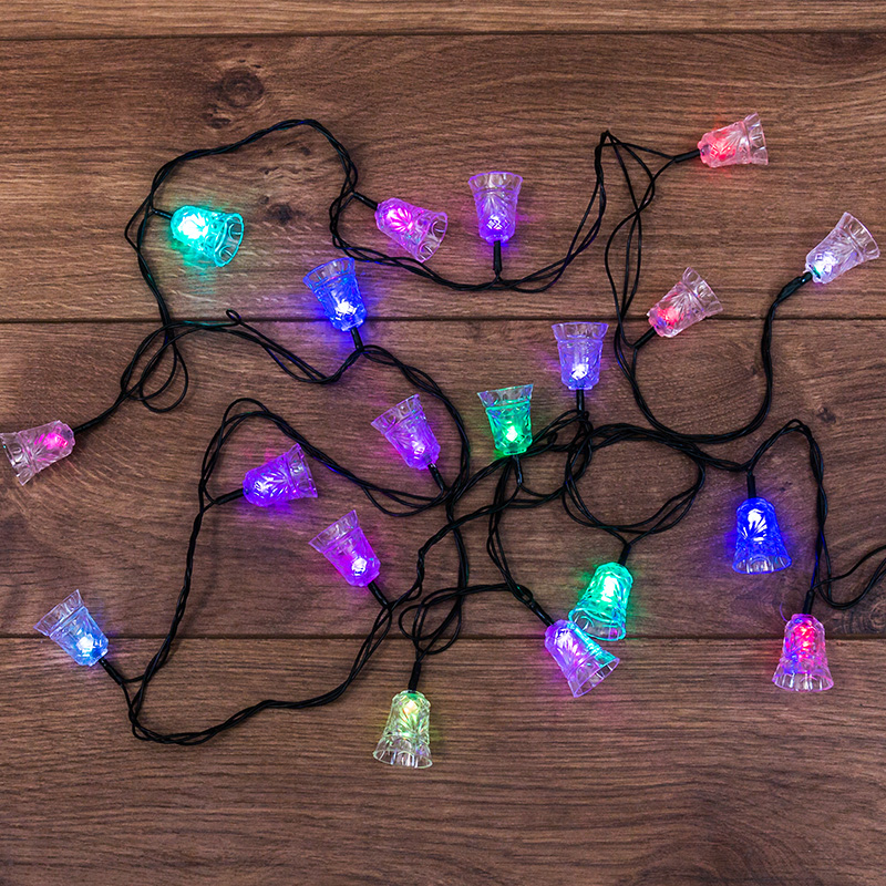 картинка Гирлянда светодиодная "Колокольчики" 20 LED RGB 2,8 метра от магазина Антенны ТУТ