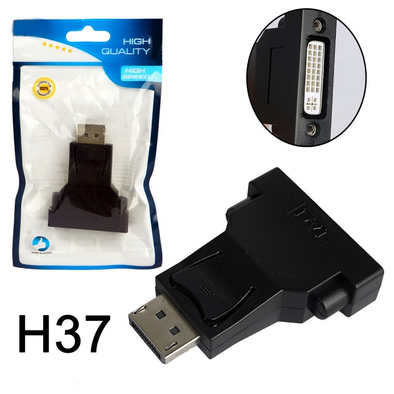 картинка Адаптер H37 (DisplayPort-M to DVI-F) от магазина Антенны ТУТ