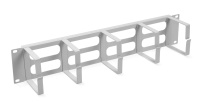 Cabeus JB08-2U-GY Кабельный органайзер горизонтальный 19" 2U, 5 колец, металлический, цвет серый (RA