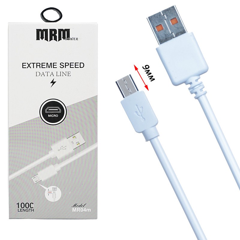 картинка Кабель USB  MR04m  Micro 1000mm (длинный штекер) (White) от магазина Антенны ТУТ