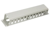 Cabeus JB07-2U-GY Кабельный органайзер 19" 2U с крышкой, металлический, цвет серый (RAL7035)