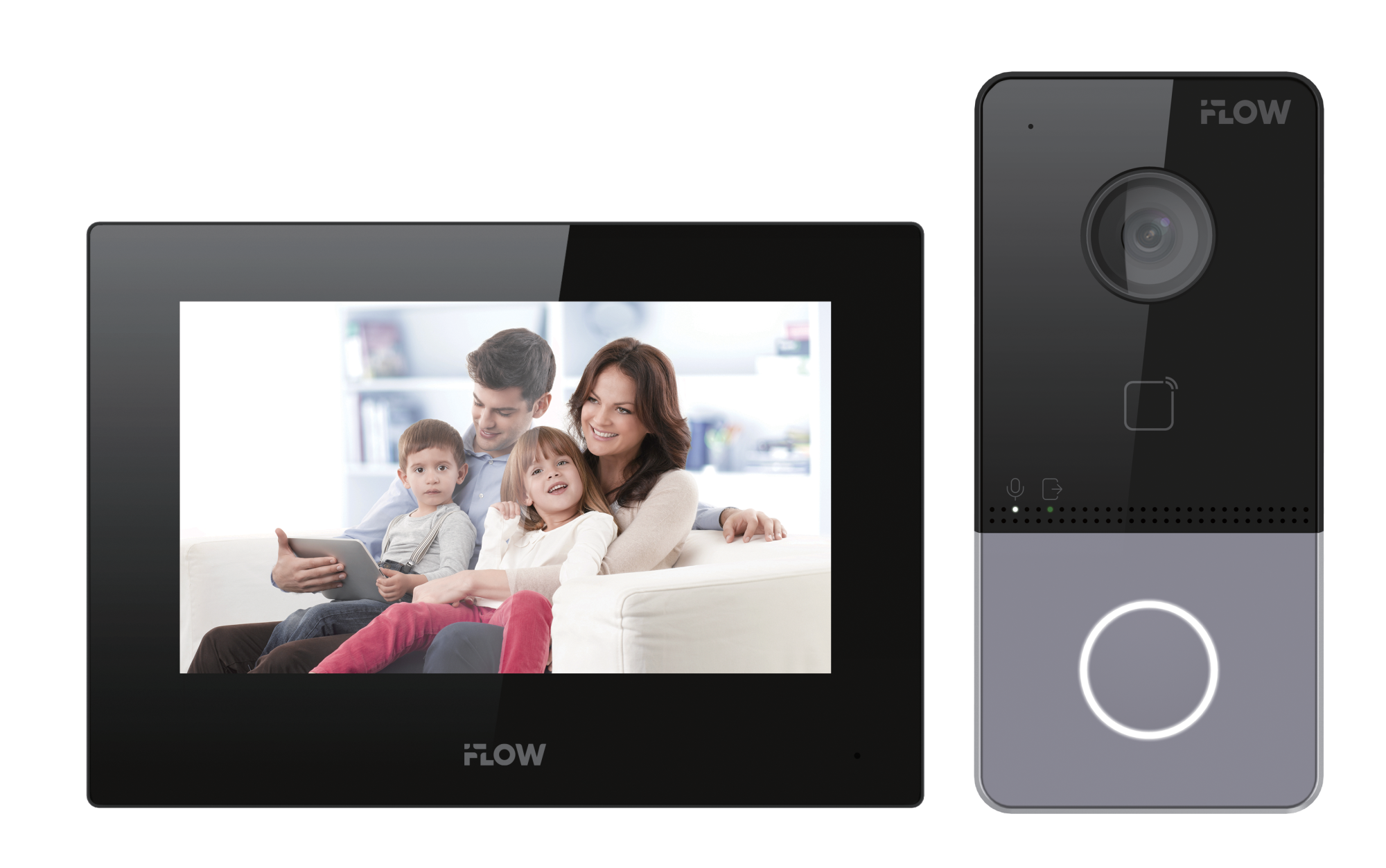 картинка Комплект видеодомофона 7" IP черный IFlow F-VI-5445I WiFi только на вызывной от магазина Антенны ТУТ