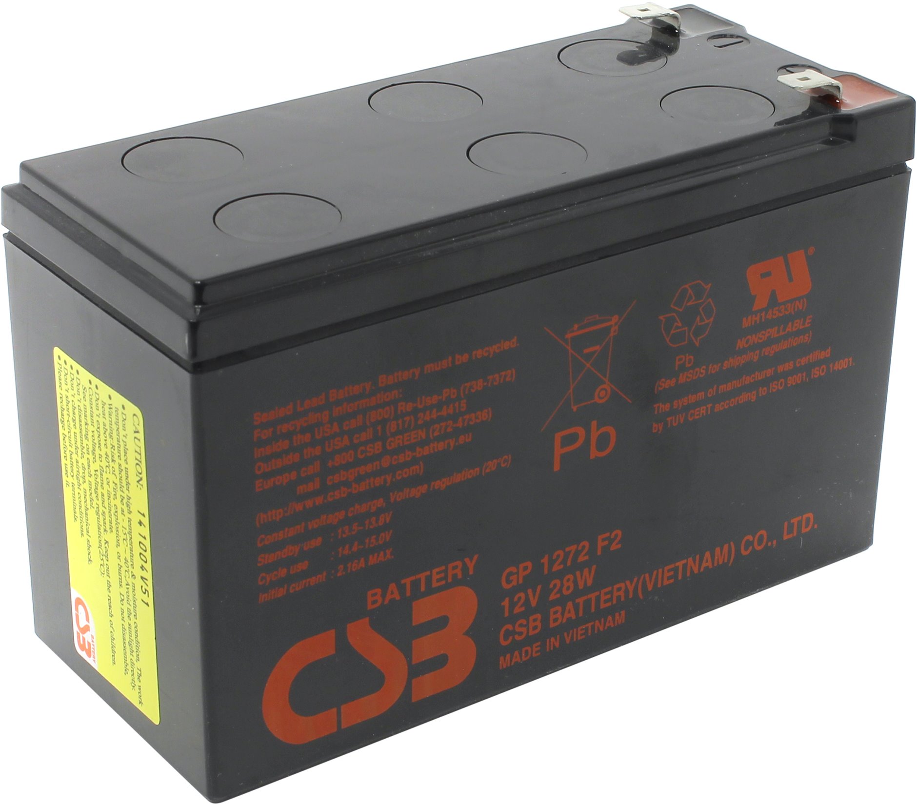 картинка Аккумулятор GP 1272 F2 (28W) CSB от магазина Антенны ТУТ