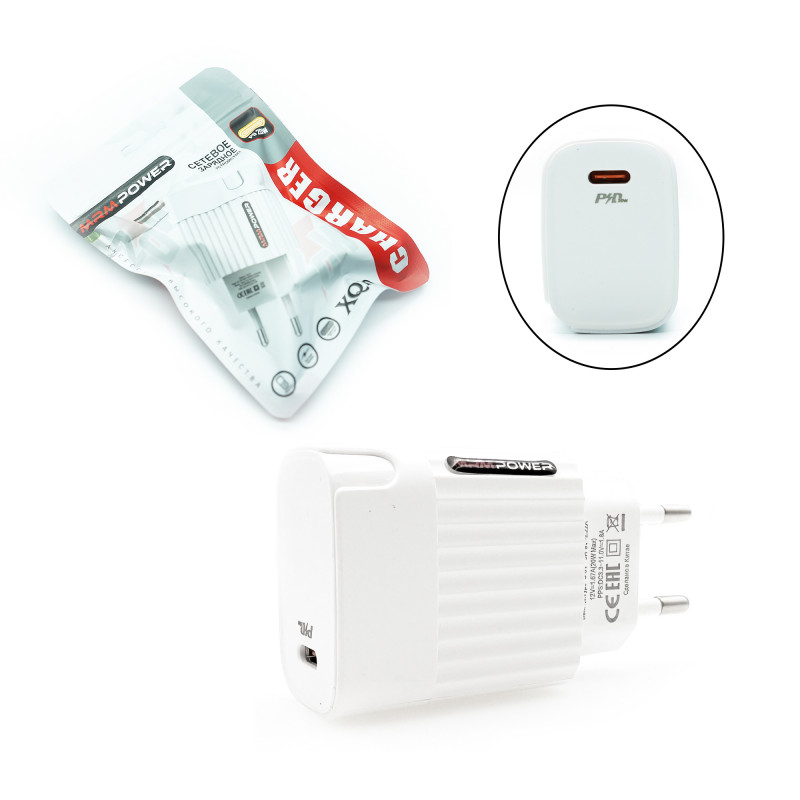 картинка Сетевое зарядное устройство MRM XQ10 PD20W White от магазина Антенны ТУТ