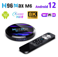 ТВ-бокс H96 M6 MAX H618, Android 12, четырехъядерный Allwinner H618, 2/16, WiFi-6