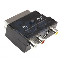 картинка Переходник SCART-3RCA+SVHS (с переключателем) от магазина Антенны ТУТ