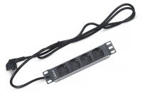 Cabeus PDU-4P-2EU Блок евророзеток для 10" шкафов, горизонтальный, 4 розетки, 16 A, без выключателя,