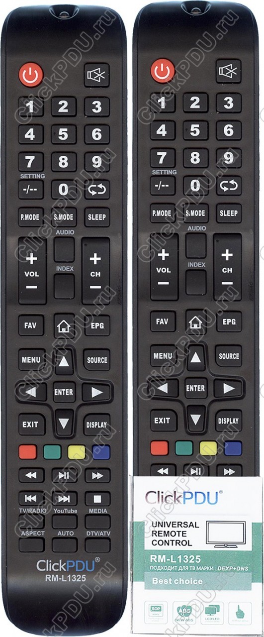 картинка Пульт ClickPdu RM-L1325 для DEXP/DNS/DOFLER от магазина Антенны ТУТ