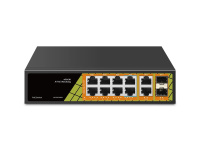 Коммутатор 8x1000Мбит/с PoE порта +2 порта 1000Мбит/с Uplink + 2 порта SFP TSn-8FP12F2S2