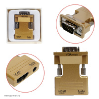 Переходник H05 HDMI-F/VGA-M (метталический)