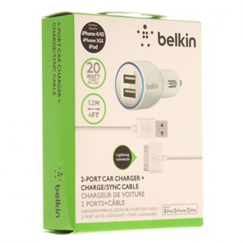 картинка Автомобильное зарядное устройство Belkin 3,1A 2USB от магазина Антенны ТУТ