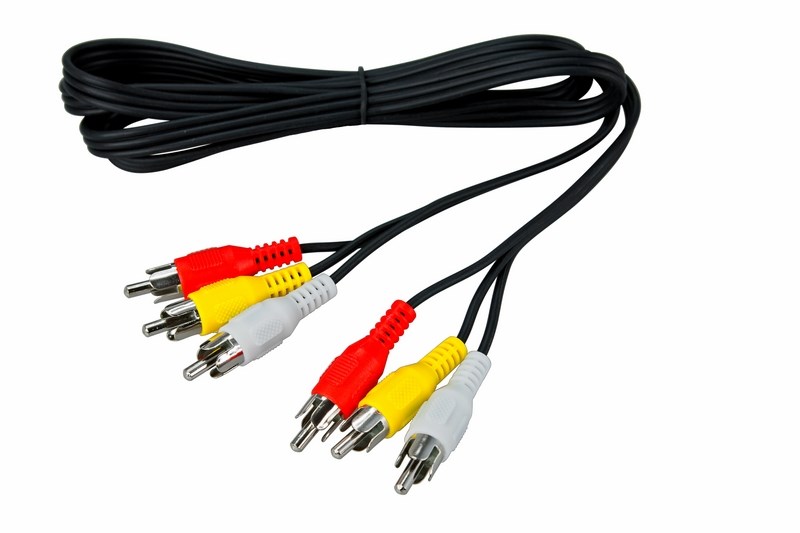картинка Шнур 3 RCA - 3 RCA, 1,5м, черный REXANT от магазина Антенны ТУТ
