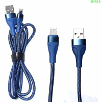 Кабель USB  XB X35i Lightning Тканевый 1000mm (blue)