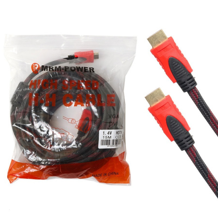 Кабель HDMI-HDMI M/M CCS 15м (в оплетке)