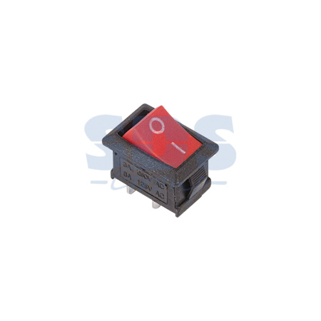 Выключатель клавишный 250V 6А (2с) ON-OFF красный Mini (RWB-201, SC-768) REXANT