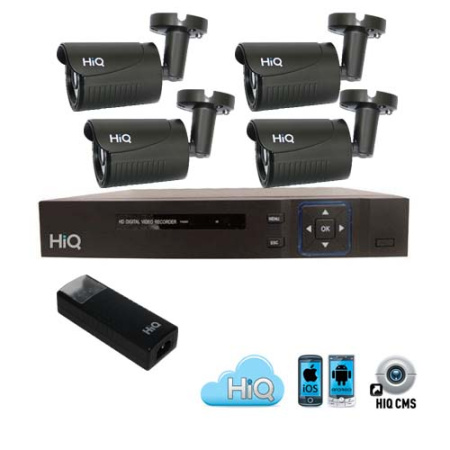 Комплект "Дача 2 MPx" на 4 камеры Full HD (регистратор 9204NTH+4*4102Simple+БП 5А)