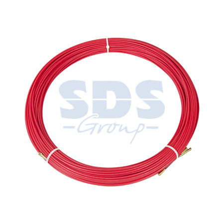 Протяжка кабельная (мини УЗК в бухте), стеклопруток, d=3,5 мм 100 м красная